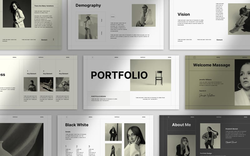 Portfolio Powerpoint Template Layout PowerPoint Template