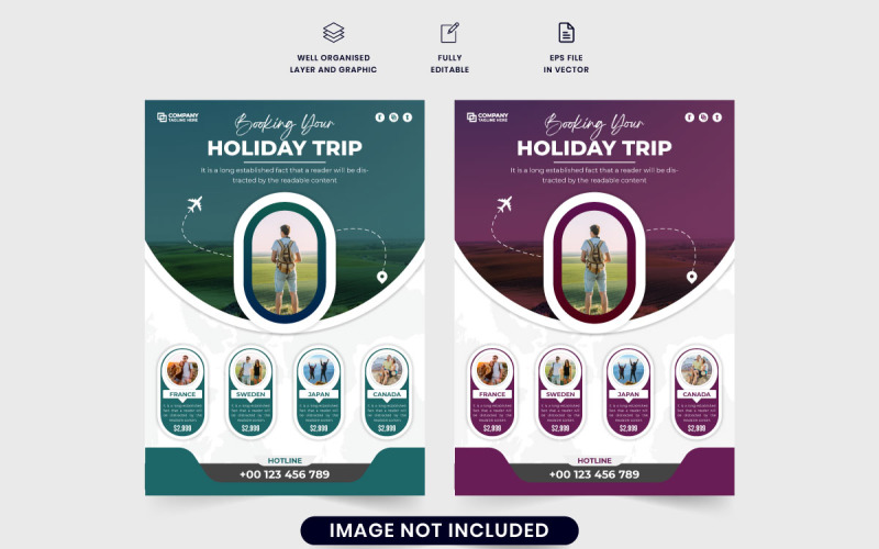 Travel agency and trip planner flyer Corporate Identity
