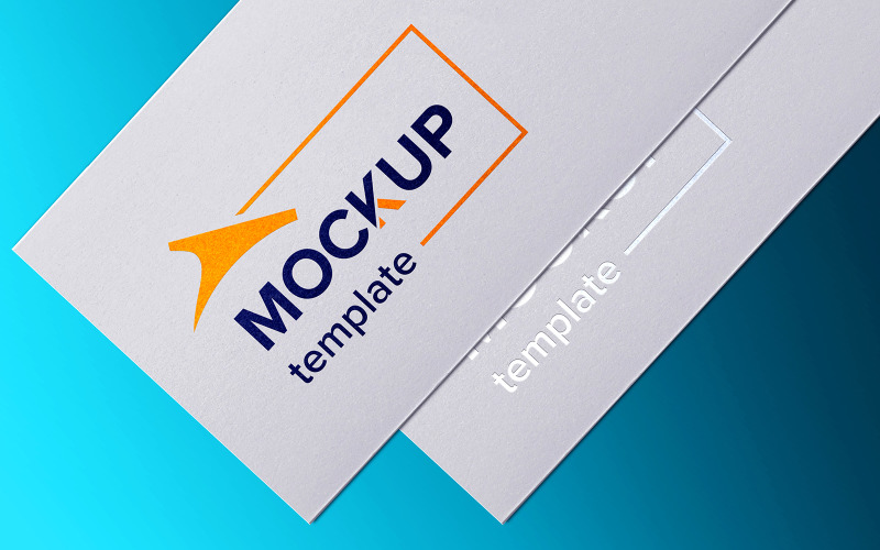 Logo mockup on white paper in two style Product Mockup