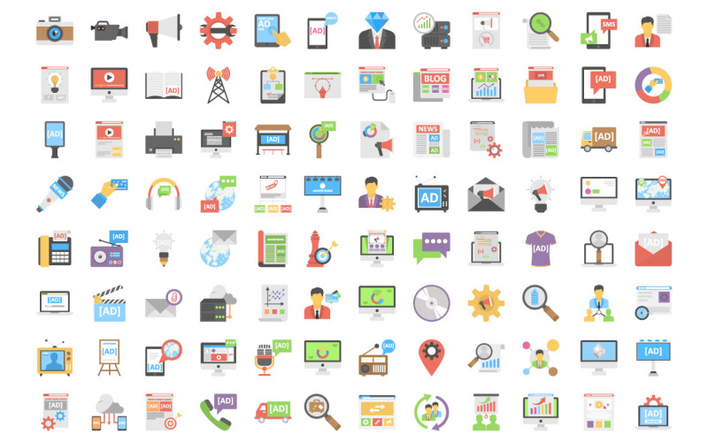 Media and Advertising Vector Icon | AI | EPS | SVG Icon Set