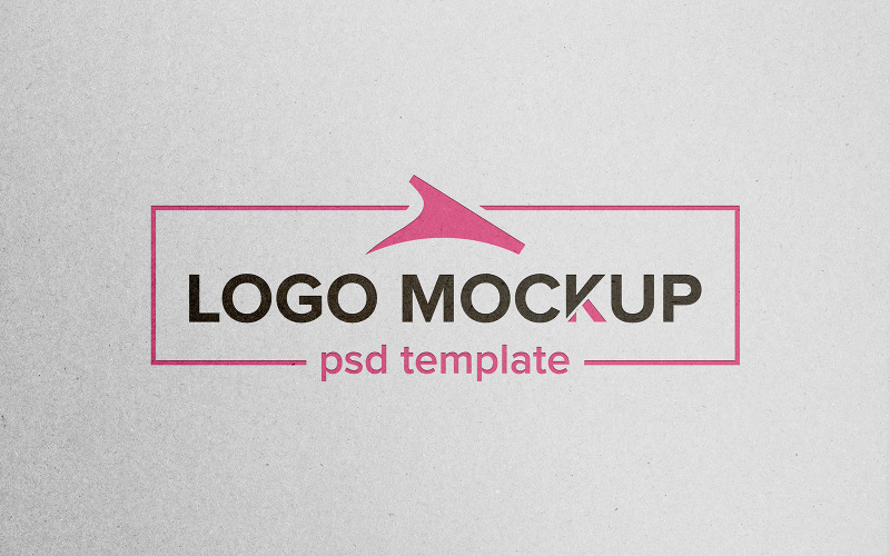 Realistic logo mockup on white paper psd Product Mockup