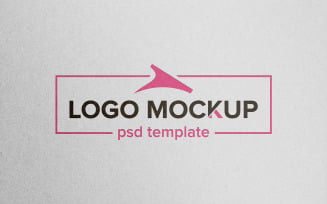 Realistic logo mockup on white paper psd