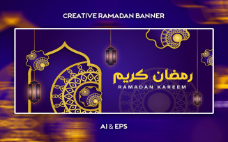 Creative Ramadan Vector Banner Design Templates