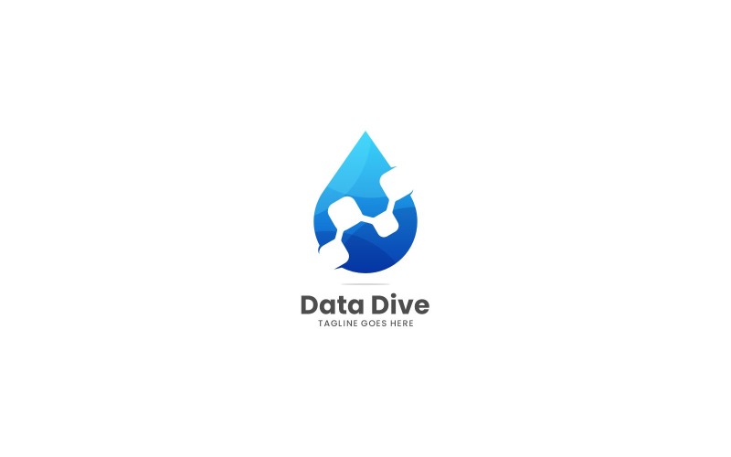 Data Drive Gradient Logo Style Logo Template