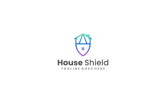 House Shield Line Art Logo