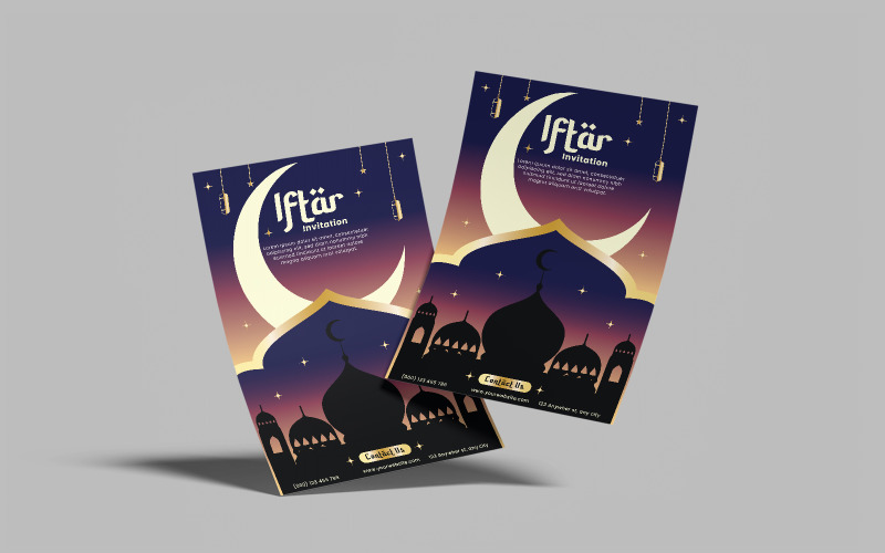 Iftar Invitation Flyer Template Corporate Identity