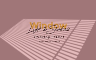 Window Sunlight Shadow Overlay Effect Mockup 129