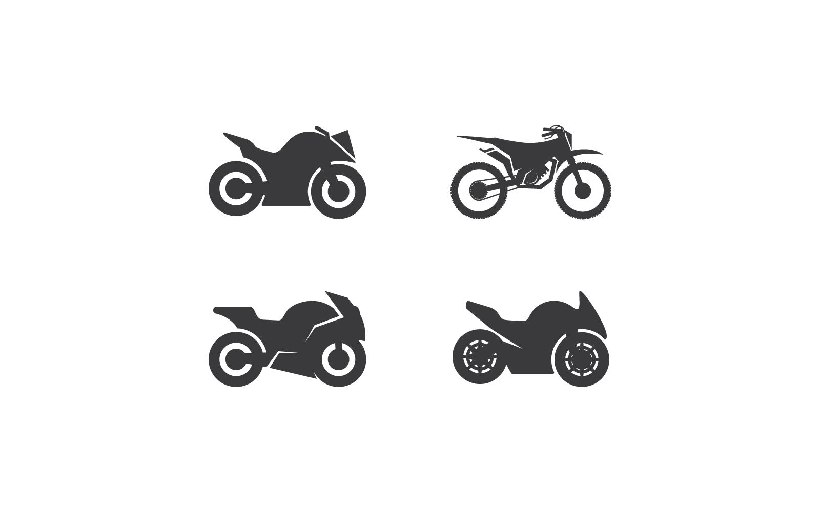 Conjunto de vetores de design de logotipo de esporte de motocicleta