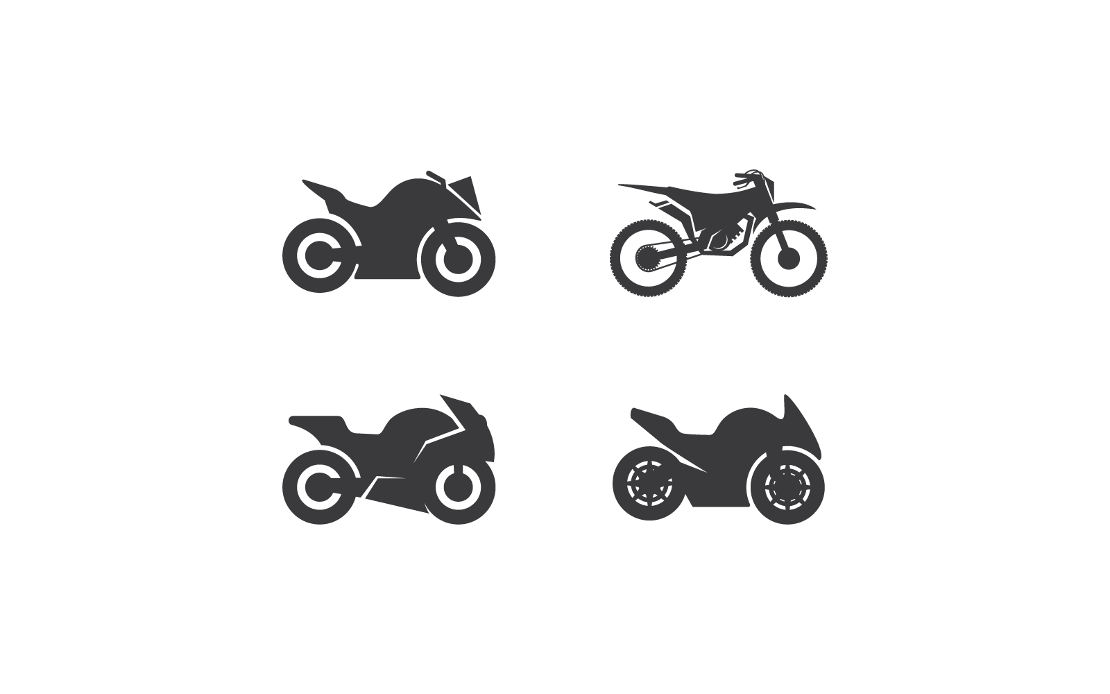 Zestaw wektora projektowania logo sportu motocyklowego