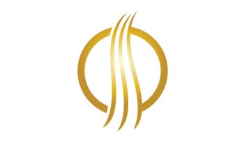 Hair line wave design logo and symbol vector v11