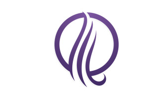 Hair line wave design logo and symbol vector v16
