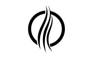 Hair line wave design logo and symbol vector v19