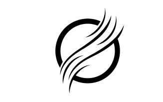 Hair line wave design logo and symbol vector v20