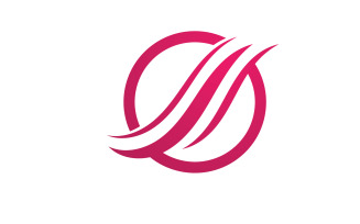 Hair line wave design logo and symbol vector v28