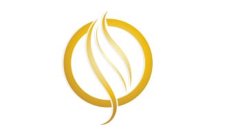 Hair line wave design logo and symbol vector v2