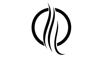 Hair line wave design logo and symbol vector v30