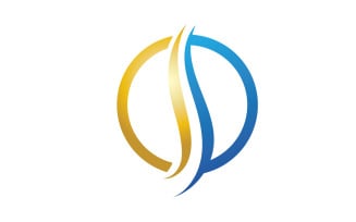 Hair line wave design logo and symbol vector v35