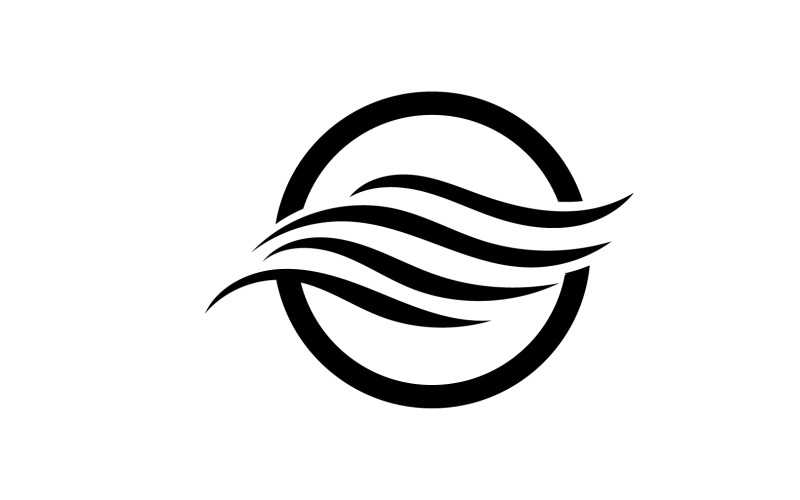 Hair line wave design logo and symbol vector v38 Logo Template