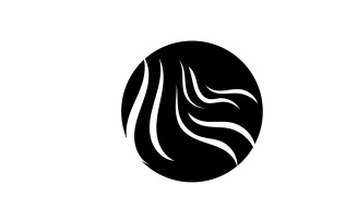 Hair line wave design logo and symbol vector v39