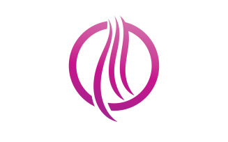Hair line wave design logo and symbol vector v3