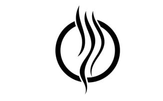 Hair line wave design logo and symbol vector v40