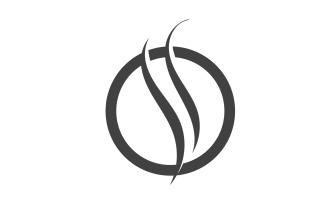 Hair line wave design logo and symbol vector v42