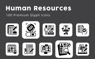Human Resources Glyph Icons