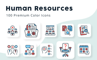 Human Resources Minimal Color Icons