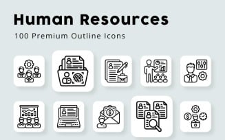 Human Resources Outline Icons