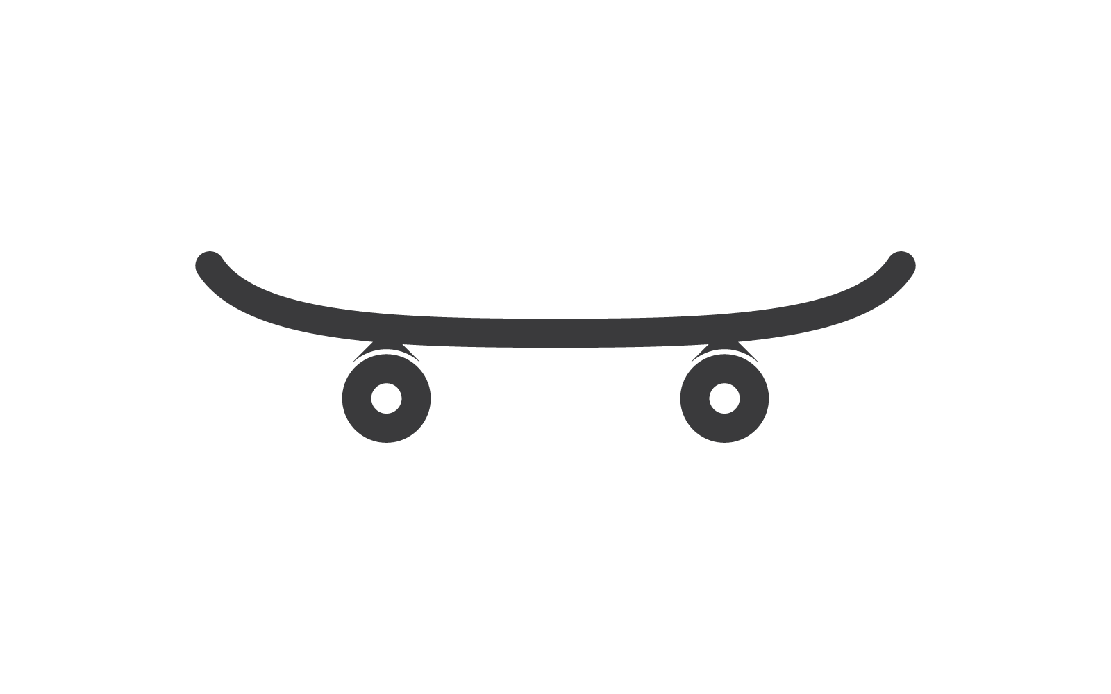 Skateboard logo icon isolated on white background