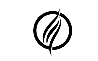 Hair line wave design logo and symbol vector v47
