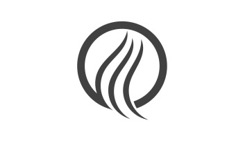 Hair line wave design logo and symbol vector v48