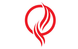 Hair line wave design logo and symbol vector v51