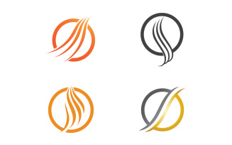 Hair line wave design logo and symbol vector v64