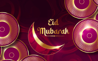 Artistic Eid Mubarak Islamic Festival Religious Background Design Vector