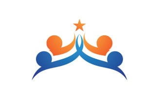 Human caracter health people life logo vector 12