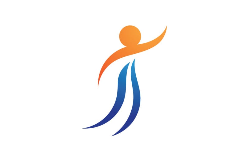 Human caracter health people life logo vector 5 Logo Template