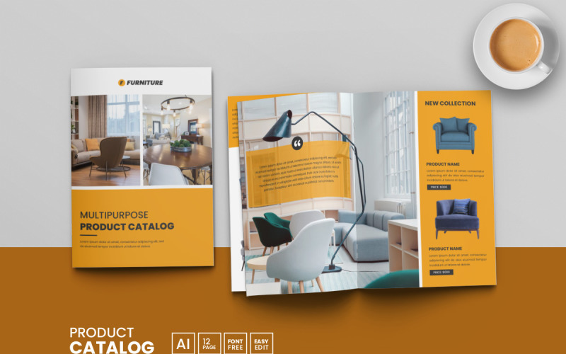 Multipurpose product Catalog template and Business brochure catalogue design Magazine Template