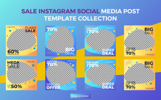 Sale Instagram Social Media Post Template Collection