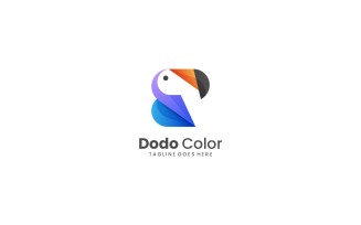 Dodo Bird Gradient Colorful Logo