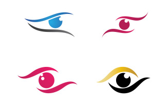 Eye care health eyes logo vector v12