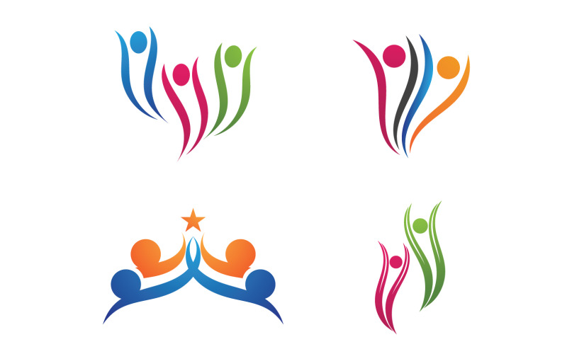Human caracter health people life logo vector 20 Logo Template