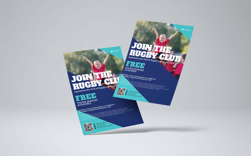 Rugby Game Flyer Template 4 Corporate Identity