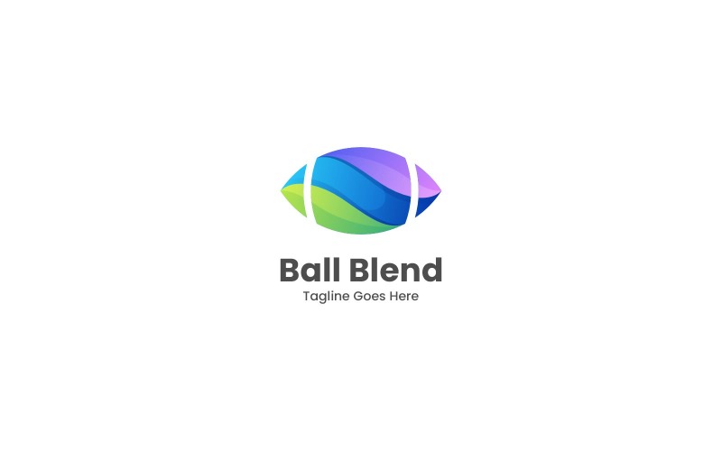 Rugby Gradient Colorful Logo Logo Template