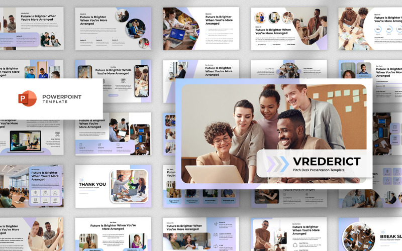 Vrederict - Pitch Deck Powerpoint Template PowerPoint Template