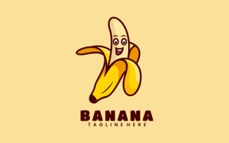 Banana Mascot Cartoon Logo Style
