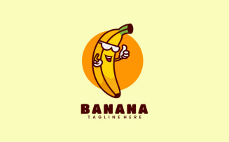 Banana Mascot Cartoon Logo