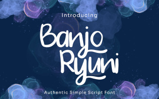 Banjo Ryuni - Simple Script Font