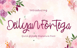 Deilyan Fortega - Simple Signature Font