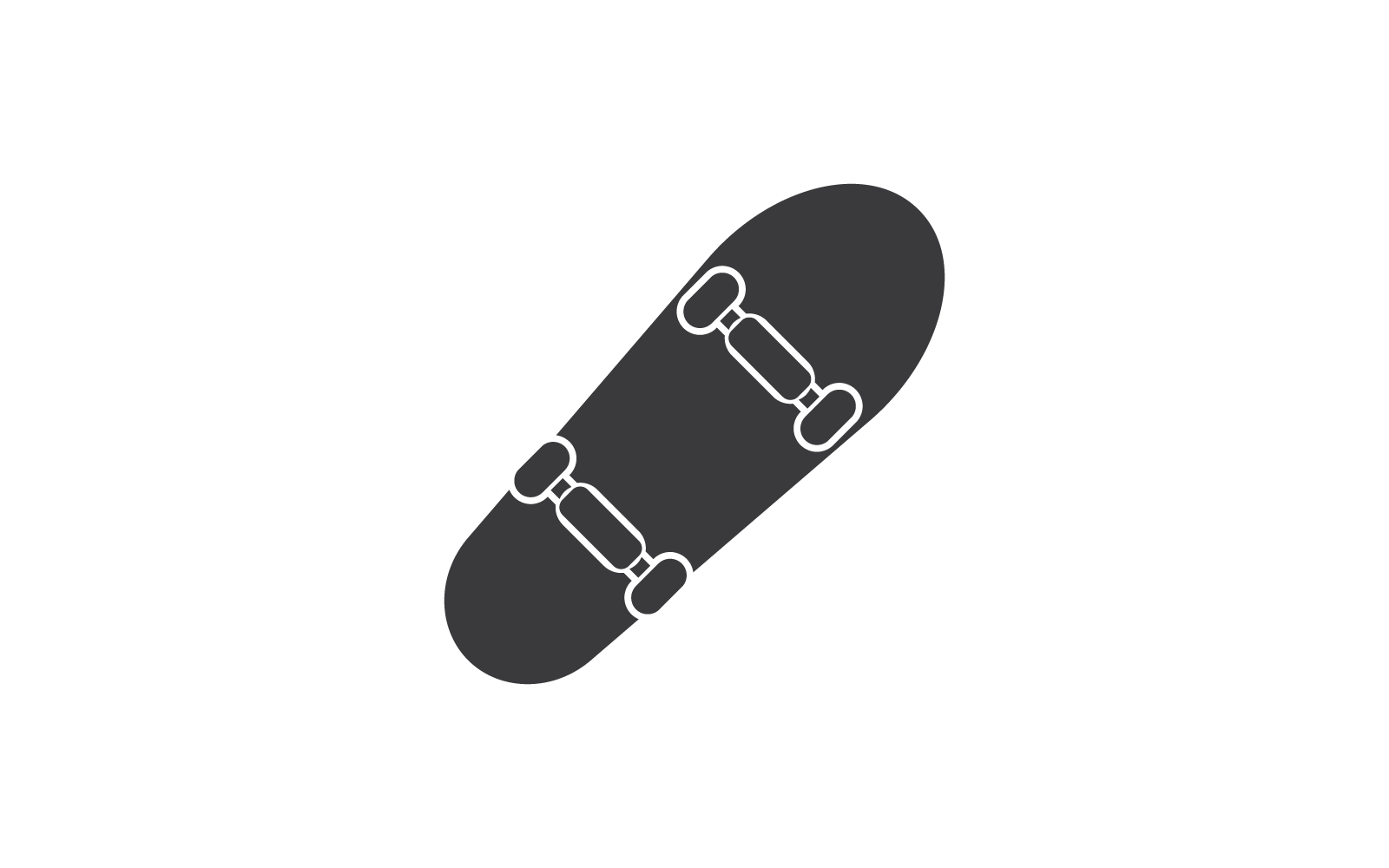 Design plano de vetor de ícone de skate isolado no fundo branco